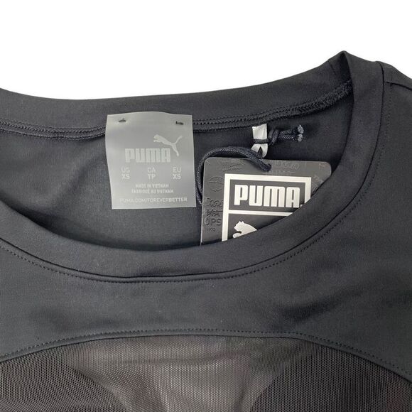 NEW Puma High Court Ora Mesh bra Top Size XS black - Picture 5 of 11